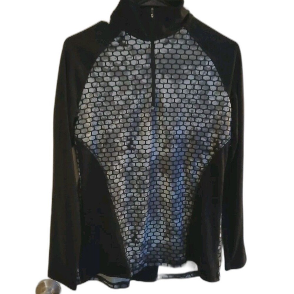 Champion Small Gray/Black Duo Dry Jacket 1/4 Zip